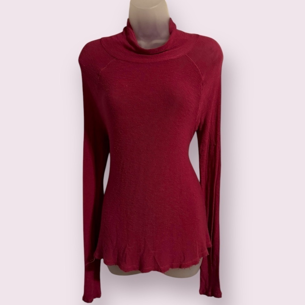 Free People Intimately Cowl Neck Tunic Top Long Sleeve Stretch Layering Size M - Picture 3 of 6